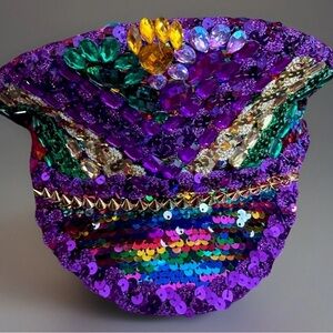 Colorful Sequin and Gemstone Hat